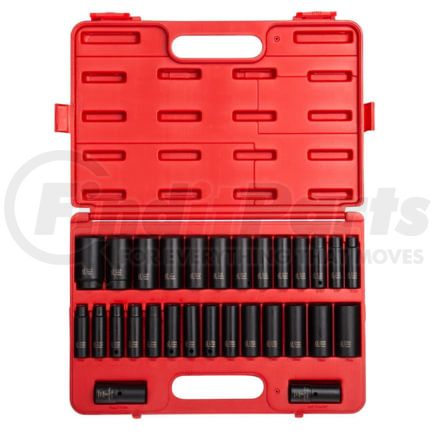 Sunex Tools 5153DD 29 Pc. 1/2" Drive SAE & Metric Master Double Deep Impact Socket Set