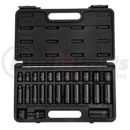 Sunex Tools 3325 Socket Set 25 Pc. 3/8" Drive SAE Master Impact Socket Set