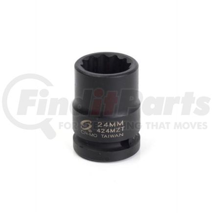 Sunex Tools 424MZT Socket 24 mm x 3/4 in. Drive 12-Point Thin-Wall Impact Socket in Chrome Molybdenum Alloy Steel