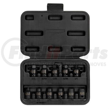 Sunex Tools 3841 11 Pc. 3/8" Drive Drain Plug & Pipe Plug Socket Set
