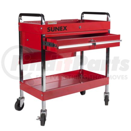Sunex Tools 8013A Utility Cart Sunex Tools 8013A 30" Red Tool Cart W/ Locking Top & Drawer