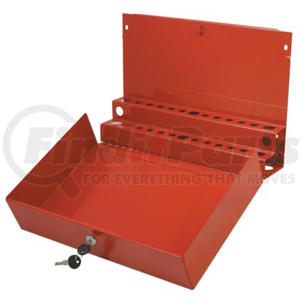 Sunex Tools 8011 Screwdriver Bit Holder Large Hang-On Locking Screwdriver and Pry Bar Holder, Holds Up to 26 Items, Red