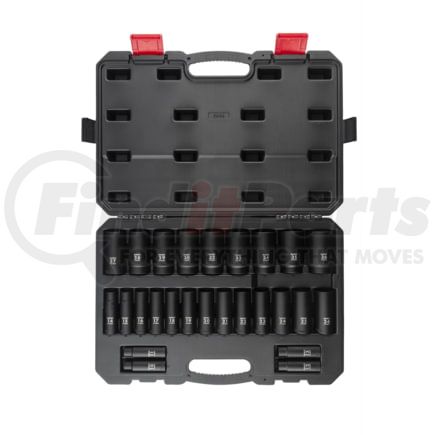 Sunex Tools 2646 Socket Set 26-Piece 1/2 in. Drive Metric Deep Impact Socket Set in Chrome Molybdenum with Radius-Corner