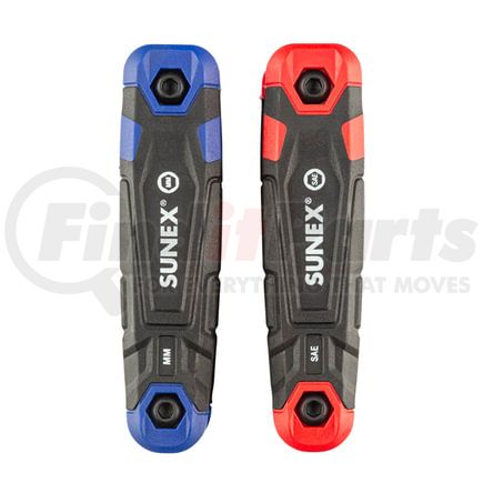 Sunex Tools 98517F SAE/Metric/ 17 Piece Folding Hex Key Set, 1.5mm-8mm, 5/64"-1/4"