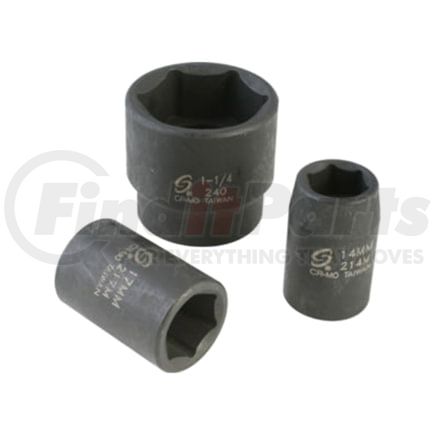 Sunex Tools 223ZM Socket 23mm x 1/2" Drive 12-Pt. Shallow Impact Socket in Chrome Molybdenum Alloy Steel w/ Radius-Corner