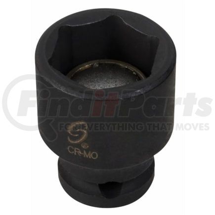 Sunex Tools 815MMG Socket 15 mm x 1/4 in. Drive 6-Point Magnetic Impact Socket in Chrome Molybdenum with Radius-Corner Design
