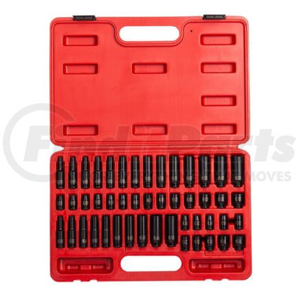 Sunex Tools 1848 Socket Set 48-PC 1/4" Drive Standard and Deep Impact Socket Set in Chrome Molybdenum, 3/16 to 9/16" and