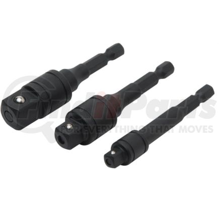 Titan 15210 Socket Adapter 3 In. Locking Socket Adapter Set with Includes 1/4 In. 3/8 In. and 1/2 In. Drive Sizes Impact