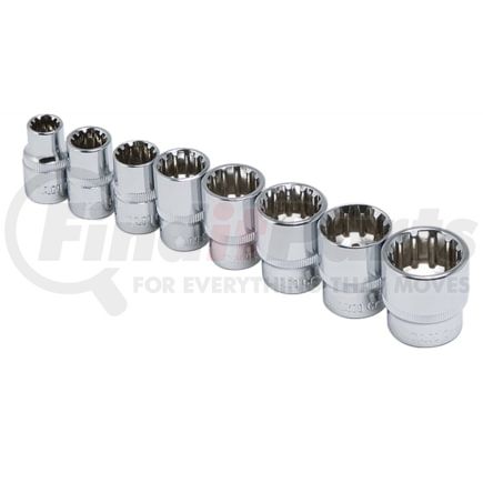 Titan 15203 Socket Drive Extension 8 Pc., 3/8 Ft. Drive SAE Spline Socket Set Extension Ideal for Professional Hand Tools Use