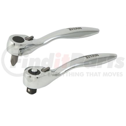 Titan 11203 Ratchet Cable Puller Offset Micro Bit Driver and Ratchet Set, 2pc