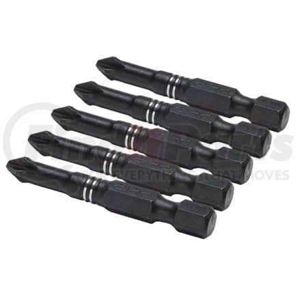 Titan 16075 Driver Bit Set 5-Piece 2-Inch PH2 Phillips Corrosion Resistant High Torque Torsion Impact Drill Bit Set