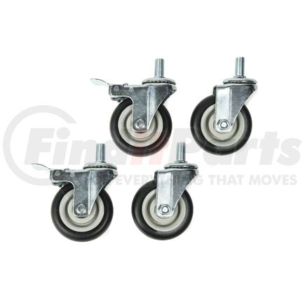 Titan 21005 Swivel Caster 4 In. Heavy Duty Swivel Casters Caster with Load Capacity, 1200 Lb. (300 Each) Wheel Diameter, 4