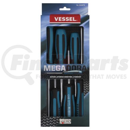 Vessel Tools 9006PB MEGADORA 900 Series 6 Pc. Set with Paper Box