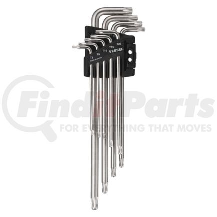 Vessel Tools 8509BTXU Ball End TORX L-Key Wrench 9PC. Set No.8509BTXU