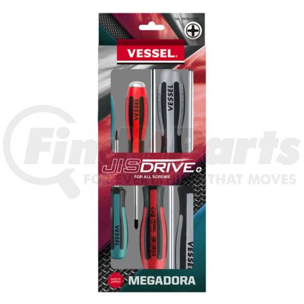 Vessel Tools 9806JSPB MEGADORA JIS Screwdriver 6PCS. Set