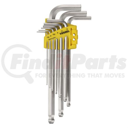 Vessel Tools 8309BPU Ball Point Hex L-Key Wrench 9PC. Set No.8309BPU