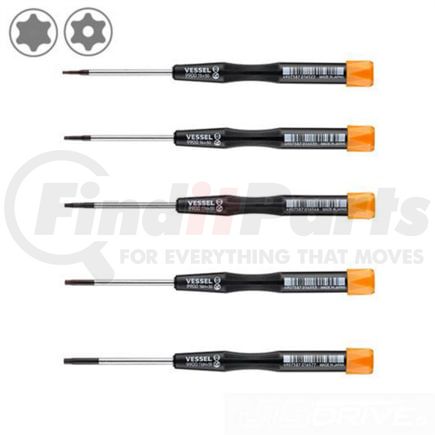 Vessel Tools 99005TXPBU Micro Screwdrivers Set - Torx 5pc