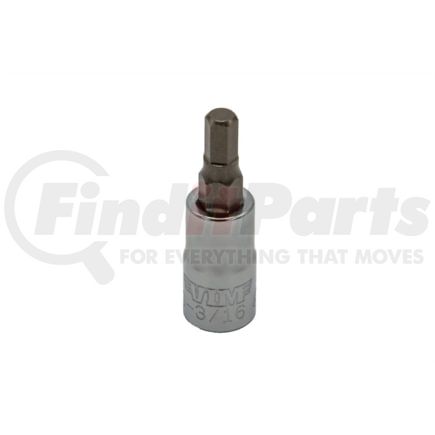 Vim Tools HSS-316 Driver Bit Set 3/16 In. SAE Hex Bit Socket Driver 1/4 In. Square Drive Satin Chrome Tool