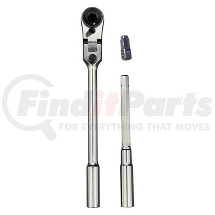 Vim Tools RFB400K Socket Set 3-Piece Mini Flex Bit and Socket Ratchet Set with T Handle 1/4 In. Hex Drive