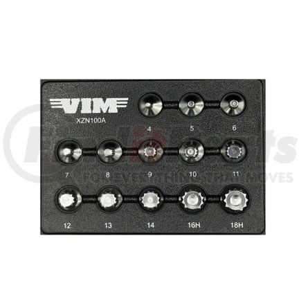 Vim Tools XZN100A Driver Bit Set 13-Piece Stubby Low Profile XZN Triple Square Socket Driver Set with Storage Rail