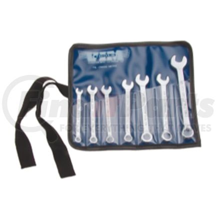 Vim Tools CW01M Wrench Set 7-Piece Metric Miniature 6-Point Box End Combination Wrench Set 4 to 9 mm Vinyl Roll