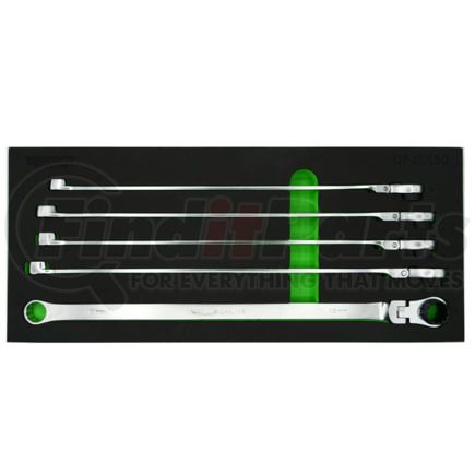 Vim Tools DFXL150 Wrench Set 5 PC. DEEP SPLINE RATCHETING FLEX HEAD WRENCH SET (15-19 MM)
