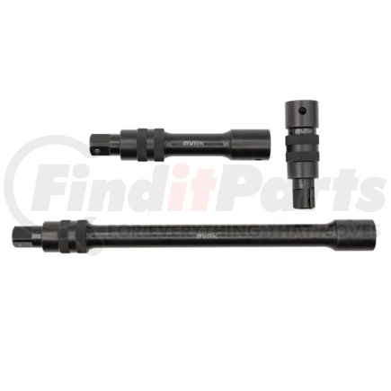 Vim Tools ILEX800USA Socket Extension Bar 3-Piece Impact Rated Locking Extension Set 1/2 In. Square Drive USA Made Tool