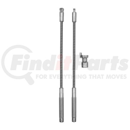 Vim Tools FWE46K Steering Wobble Repair Kit Wobble Extension Kit - 3-Piece, Flexible, with 1/4" & 3/8" Drive Extension, 12"