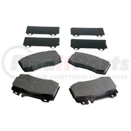 087-1666 by BECK ARNLEY - SEMI-MET BRAKE PADS