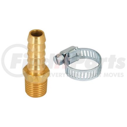 AES Industries 7347 Air Hose Repair Kit Air Hose Repair Kit, 3/8" Inside Diameter, Steel #6 Hose Clamp, Brass Barb, 1/4" MNPT