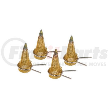 AES Industries 45604 Paint Strainer 4-Pack Lock-On Siphon Feed Spray Gun Paint Strainers Fine Mesh Brass Reusable Filters