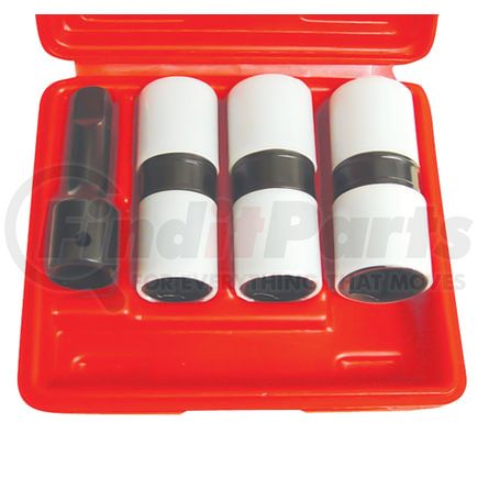 Astro Pneumatic 78803 Socket Set 4-Piece 1/2" Drive Thin Wall Flip Impact Socket Set with Protective Sleeves & 3" Extension