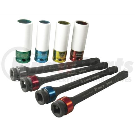 Astro Pneumatic 78818 Torque Stick Extension Socket 8-Piece Torque Limiting Extension and Protective Lug Nut Impact Socket