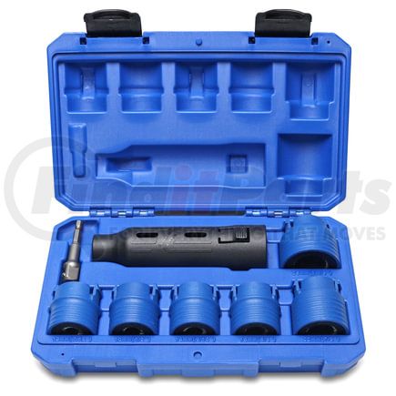 Cal-Van Tools 16 Wheel Hub Cleaning Tool Kit Quick Change Wheel Stud Cleaner Kit, 1/2" Drive Adapter with 6 Wire Brushes