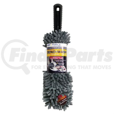 Carrand 97373AS Wheel Rim Brush Flexible 2-in-1 Premium Microfiber and 3D Mesh Scrubbing Wheel Cleaner Wand