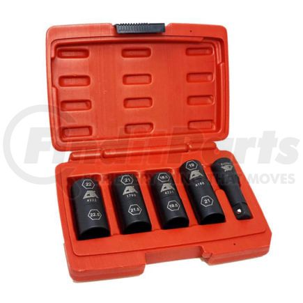 CTA Tools 1463 Flip Socket 5-Piece Half-Metric Flip Socket Lug Nut Removal Set with Extension Bar