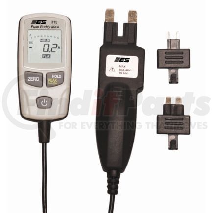 Electronic Specialties 315 Fuse Test Kit Maxi Fuse Buddy Kit, Measures 0 to 80 Amps DC, Peak and Data Hold Functions