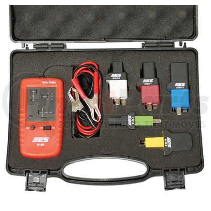 Electronic Specialties 191 Relay Test Kit Relay Buddy® Pro Test Kit with 5 New Relay Adapters, Blow Mold Case, LED Indicator