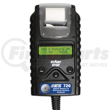 Electronic Specialties 726 Battery Tester Digital Battery & Electrical System Analyzer with Built-In Printer, 40-2000 CCA