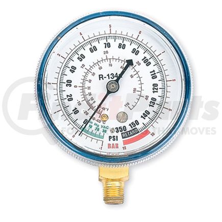 FJC, Inc. 6136 Manifold Pressure Gauge Precision-Calibrated Replacement Manifold Pressure Gauge, Low Side Blue, R-134a