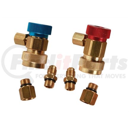 FJC, Inc. 6820 Manifold Pressure Gauge R-1234yf Manifold Gauge Conversion Kit with Brass Manual Service Couplers and Adapters