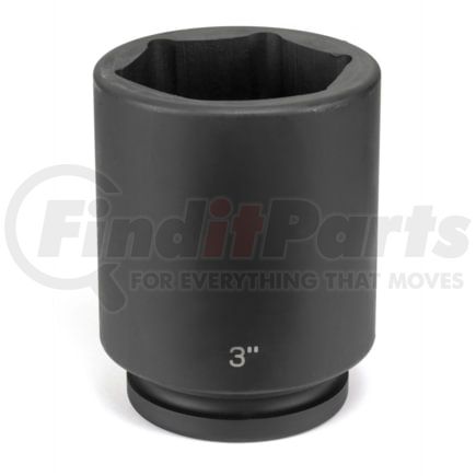 Grey Pneumatic 4096D Socket 1" Drive x 3" Hex Size, 5.31mm Deep Length, Impact Socket, Type III Shape