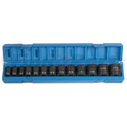Grey Pneumatic 1312 13 Pc. 1/2" Drive Standard Length Fractional Impact Socket Set