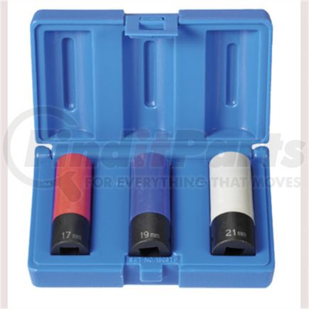 Grey Pneumatic 1503TP 1/2" Drive 3 Piece Extra-Thin Wall Wheel/Nut Protector Set