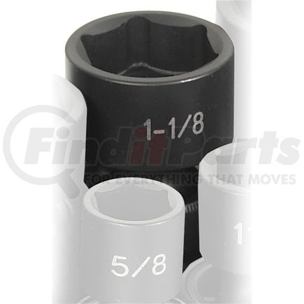 Grey Pneumatic 2036U Socket 1/2" Drive x 1-1/8" Hex Size, 2.76mm Length, Universal Impact Socket