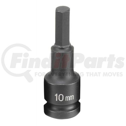 Grey Pneumatic 2910M Socket Driver Bit 1/2" Drive x 10mm Hex Size, 75mm Length, Impact Socket Driver Bit