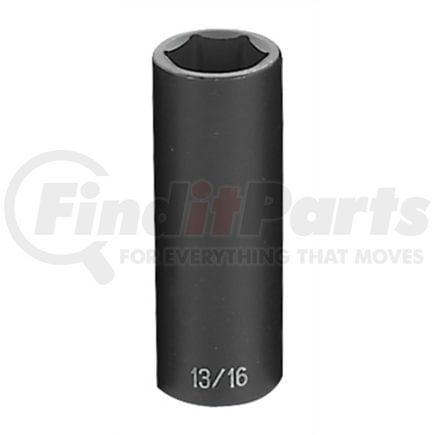 Grey Pneumatic 2026D Socket 1/2" Drive x 13/16" Hex Size, 3.27mm Deep Length, Impact Socket, Type II Shape
