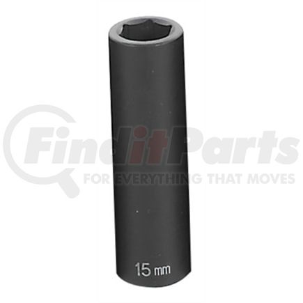 Grey Pneumatic 2015MD Socket 1/2" Drive x 15mm Hex Size, 83mm Deep Length, Impact Socket, Type II Shape