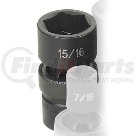 Grey Pneumatic 2030U Socket 1/2" Drive x 15/16" Hex Size, 2.56mm Length, Universal Impact Socket