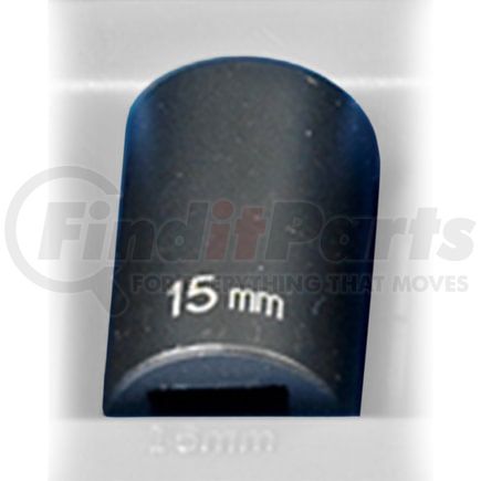 Grey Pneumatic 2115M Socket 1/2" Drive x 15mm 12-Point Size, 38mm Length, Impact Socket, Type II Shape